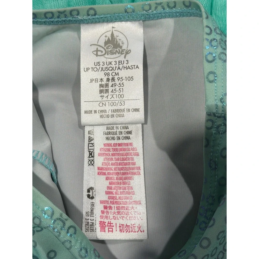 Disney Little Mermaid Skirt Girls 3 Teal Purple Ombre Mermaidcore EUC